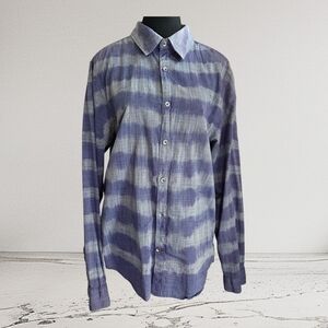 Guess Purple Dillon Slim Fit Men's Button Up Shirt Size Med